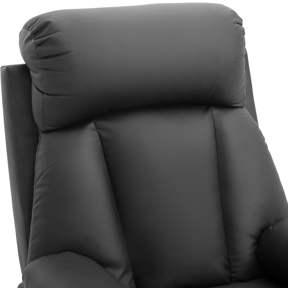 easycomfort easycomfort poltrona relax reclinabile imbottita ergonomica con poggiapiedi pelle pu 80 x 97 x 107cm nero ean 8055776912912