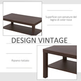 easycomfort easycomfort tavolino da salotto rettangolare classico con ripiano portaoggetti in legno 904544 5cm ean 8054111845045