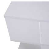 easycomfort easycomfort tavolino da caffe 2 ripiani aperti design moderno salotto soggiorno legno 40x40x43cm bianco ean 8054111841382