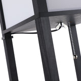 easycomfort easycomfort lampada da terra moderna lampadina illuminazione interna salvaspazio con ripiani da soggiorno cotone mdf 26 x 26 x 160 cm nero e bianco ean 8054111846059