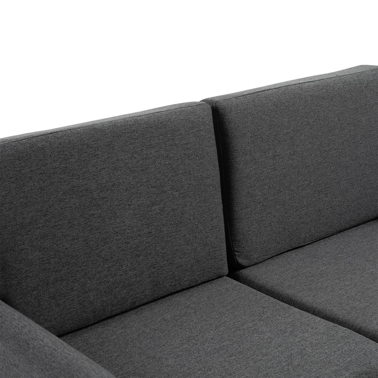 easycomfort easycomfort divano a 2 posti a seduta ampia con cuscini rimovibili da salotto in tessuto effetto lino e gommapiuma 141x70x78 cm grigio scuro e nero ean 8055776914503