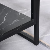 easycomfort easycomfort tavolino da caffe nero effetto marmo con ripiano inferiore ean 8054144137636