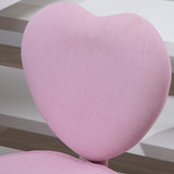 easycomfort easycomfort sedia per scrivania a forma di cuore con 5 rotelle e altezza regolabile in tessuto rosa 40x50x79 89cm ean 8054144131924