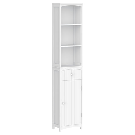 easycomfort easycomfort mobiletto a colonna bagno salvaspazio in mdf bianco armadietto bagno multifunzione per camera con 3 ripiani 34x24x170cm ean 8054111847384