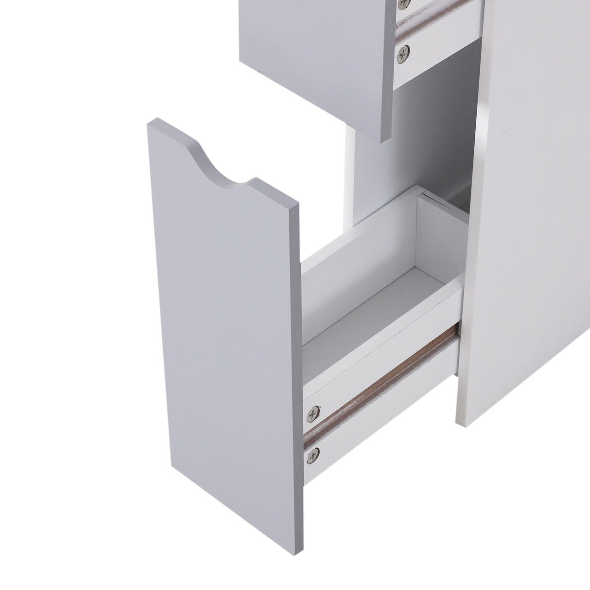 easycomfort easycomfort mobiletto a colonna salvaspazio in legno armadietto da bagno con ripiani e armadietti bianco 15x33x136 5cm ean 8054111841566