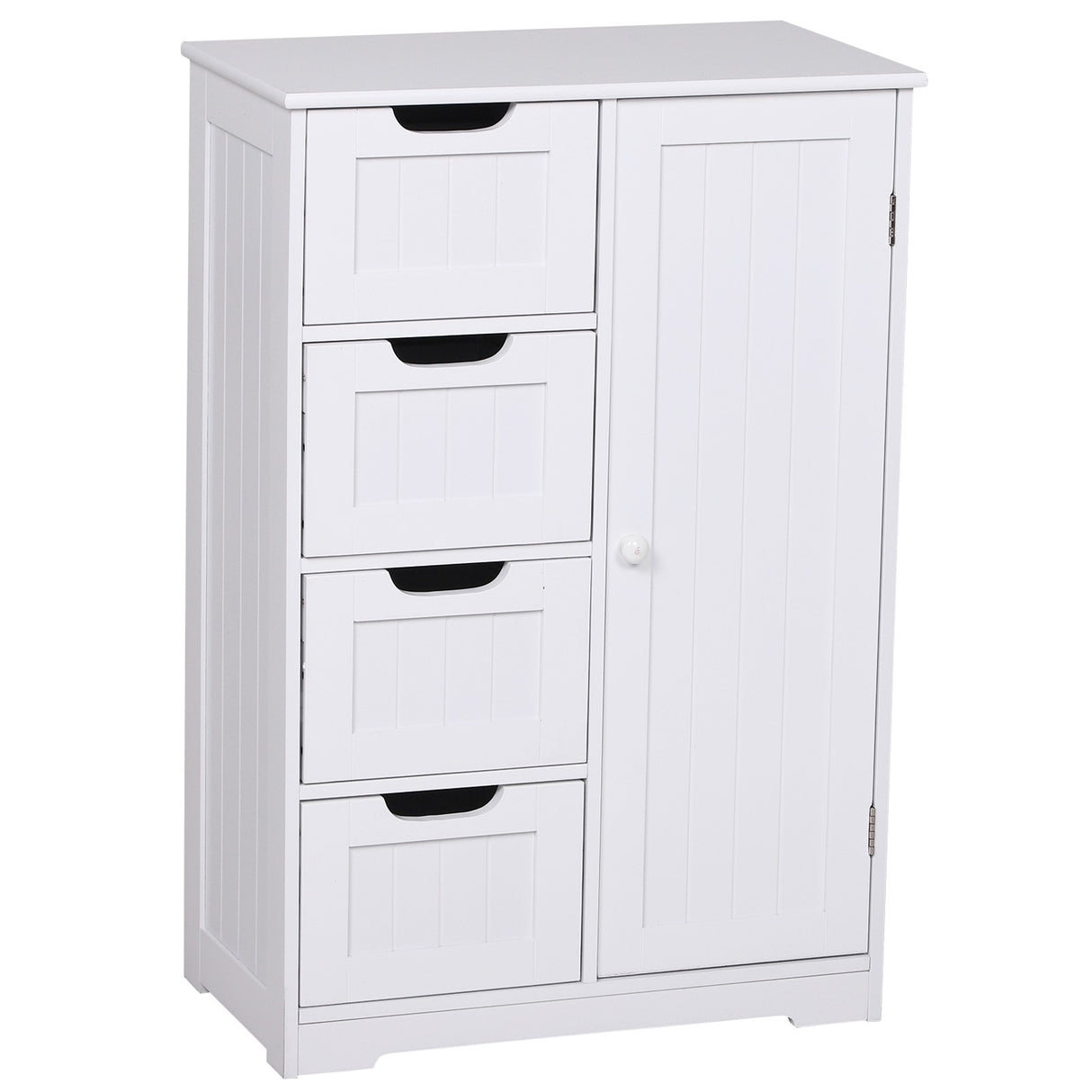 easycomfort easycomfort mobile da bagno con 4 cassetti e 1 armadietto ripiano regolabile a 3 altezze vernice ecologica anti ribaltamento in mdf bianco 56x30x83cm ean 8054144133799