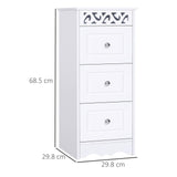 easycomfort easycomfort mobiletto multiuso con cassetti mobiletto basso in mdf grado e1 29 8x29 8x68 5cm bianco ean 8054144134123