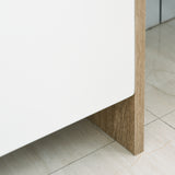 easycomfort easycomfort armadietto a due ante per bagno mobiletto da ingresso o camera in legno color rovere e bianco 60 x 25 x 90cm ean 8054111847759
