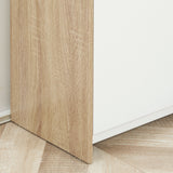 easycomfort easycomfort mobile bagno multiuso mobiletto da bagno con armadietto e cassetto salvaspazio color legno e bianco 60x30x90cm