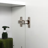 easycomfort easycomfort armadietto bagno con 3 ante specchiate e ripiani regolabili 70x15x60cm bianco