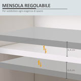 easycomfort easycomfort mobile sottolavabo per bagno a 2 ante in legno con mensola regolabile 60x30px62 5cm