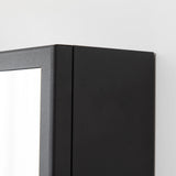 easycomfort easycomfort specchiera bagno in acciaio con armadietto a 3 ripiani e chiusura ammortizzata 40x12x60 cm nero