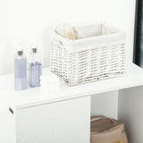 easycomfort easycomfort mobiletto bagno moderno con armadietto cassetto e mensola regolabile 60x30x120cm bianco
