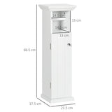 easycomfort easycomfort mobile bagno con porta carta igienica e armadietto in legno mdf 21 5x17 8x66 5cm bianco