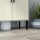easycomfort easycomfort mobile bagno sottolavabo con doppia anta e ripiano in truciolato 60x30x60cm grigio e color quercia