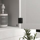 easycomfort easycomfort armadietto pensile bagno in legno stile country con ripiano regolabile 60x30x60cm bianco