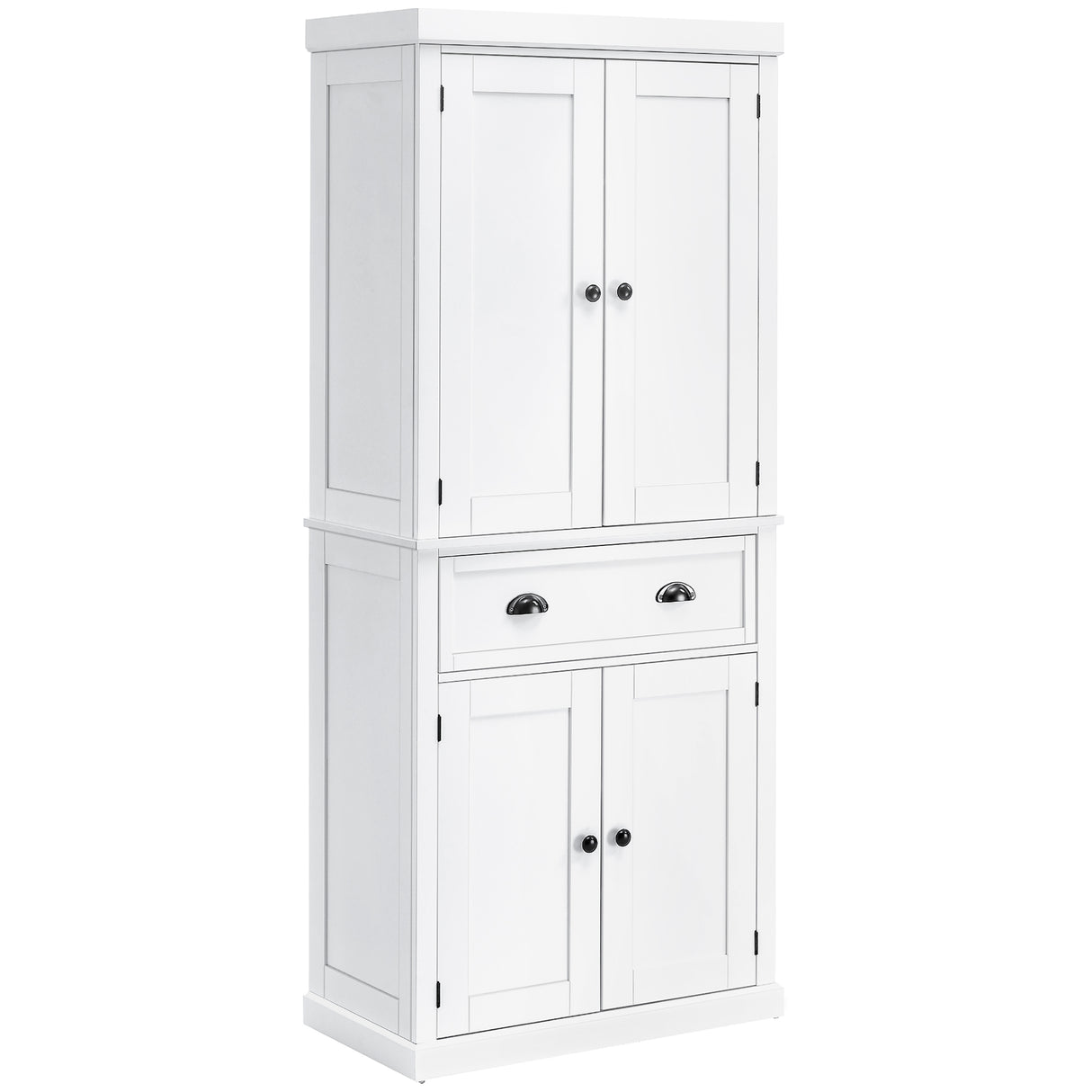 easycomfort easycomfort mobile cucina con armadietto superiore e inferiore e cassetto centrale in legno 76x40 5x184 cm bianco