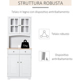 easycomfort easycomfort credenza alta per cucina mobile buffet in legno bianco armadio dispensa in stile classico bianco 68x39 5x170cm ean 8054144135472
