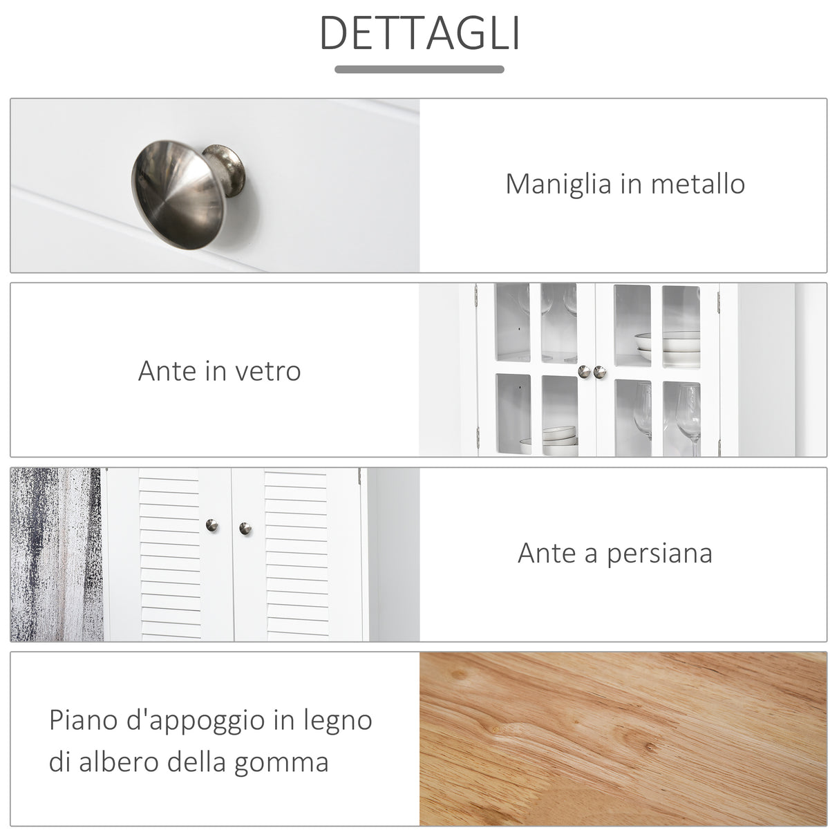 easycomfort easycomfort credenza alta per cucina mobile buffet in legno bianco armadio dispensa in stile classico bianco 68x39 5x170cm ean 8054144135472
