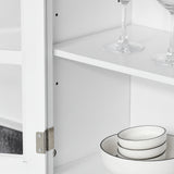 easycomfort easycomfort credenza alta per cucina mobile buffet in legno bianco armadio dispensa in stile classico bianco 68x39 5x170cm ean 8054144135472