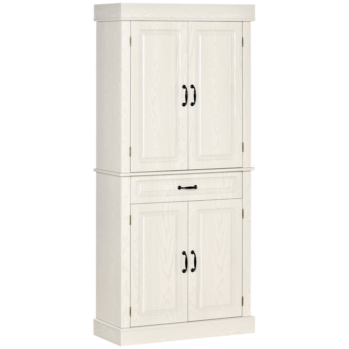easycomfort easycomfort credenza cucina con 2 armadietti e cassetto in stile coloniale 80x35x180cm bianco
