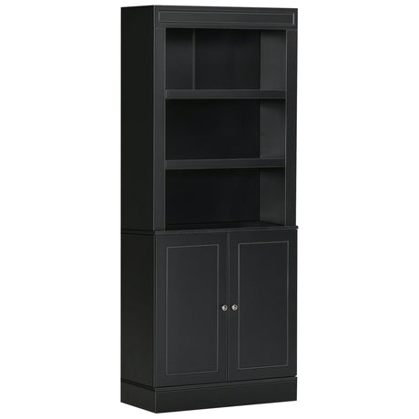 easycomfort easycomfort credenza cucina in legno con ripiani e armadietto 2 ante con mensole regolabili 74 6x35 5x182 5cm
