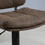 easycomfort easycomfort set 2 sgabelli bar moderni e girevoli con schienale e poggiapiedi sgabelli da cucina con altezza regolabile rivestimento pelle pu e imbottitura 41 5x45x85 107cm