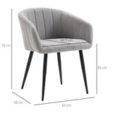 easycomfort easycomfort set di 2 sedie imbottite moderne con rivestimento in tessuto sedie per soggiorno e salotto grigio chiaro