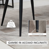 easycomfort easycomfort set di 2 sedie imbottite moderne con rivestimento in tessuto sedie per soggiorno e salotto grigio chiaro