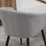easycomfort easycomfort set di 2 sedie imbottite moderne con rivestimento in tessuto sedie per soggiorno e salotto grigio chiaro