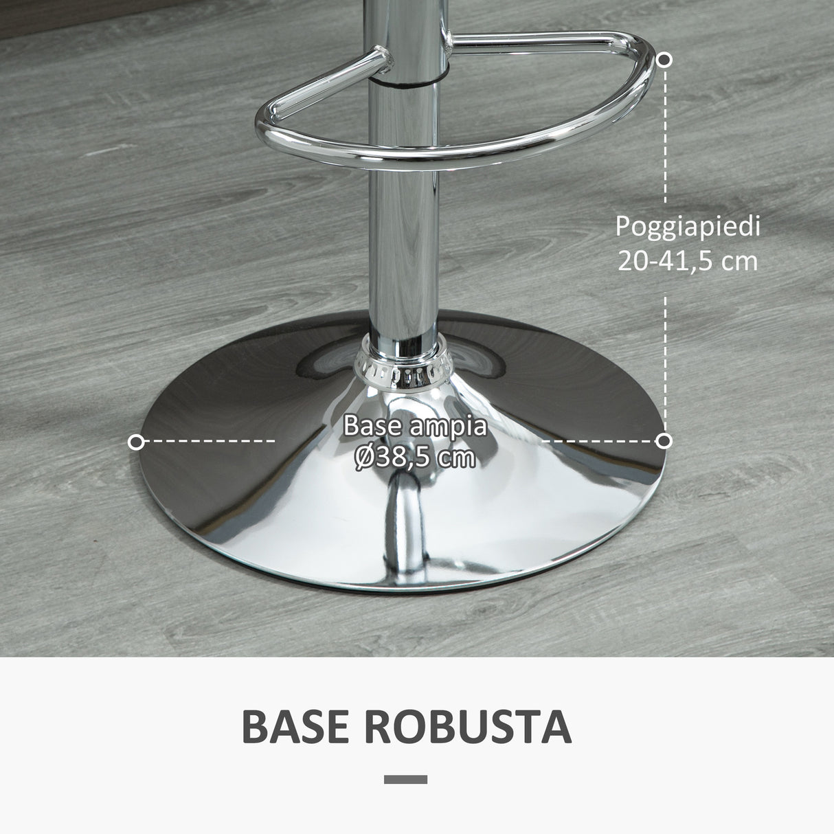 easycomfort easycomfort set 2 sgabelli da bar girevoli con schienale poggiapiedi e altezza regolabile 38x42x82 104cm bianco