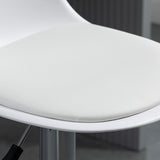 easycomfort easycomfort set 2 sgabelli da bar girevoli con schienale poggiapiedi e altezza regolabile 38x42x82 104cm bianco
