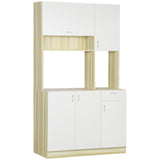 easycomfort easycomfort mobile buffet a 4 porte per cucina con 3 armadietti cassetto e piano dappoggio in truciolato 102x48x180 cm