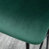 easycomfort easycomfort set 4 sgabelli alti con poggiapiedi per cucina e bar in poliestere vellutato acciaio e gommapiuma 40x45 5x94 cm
