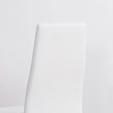 easycomfort easycomfort set di 4 sedie da pranzo con schienale alto in finta pelle e acciaio 41x50x97cm bianco