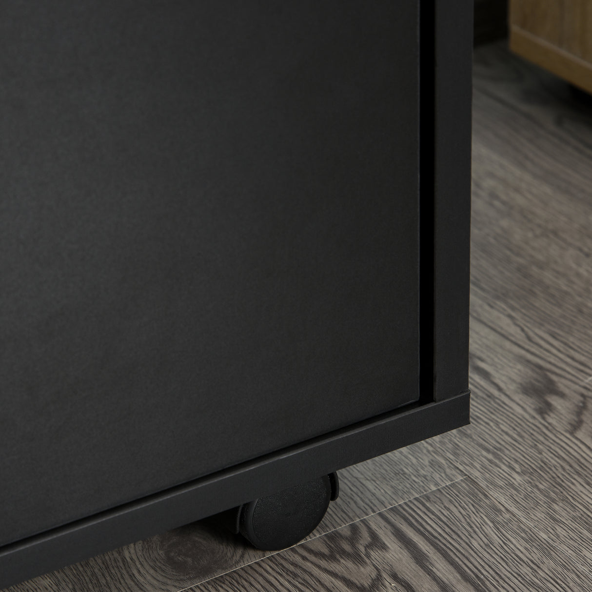 easycomfort easycomfort cassettiera portadocumenti da ufficio in legno nero con 2 cassetti 4 ruote ominidirezionali 40 x 35 x 60cm ean 8054111843461