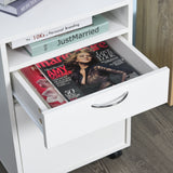 easycomfort easycomfort cassettiera portadocumenti da ufficio in legno bianco con 2 cassetti 4 ruote ominidirezionali 40 x 35 x 60cm ean 8054111845441