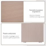 easycomfort easycomfort scrivania moderna per computer girevole con 2 ripiani e 2 cassetti tavolo da pranzo in truciolato 117x82x74 cm color rovere e legno ean 8054111846110
