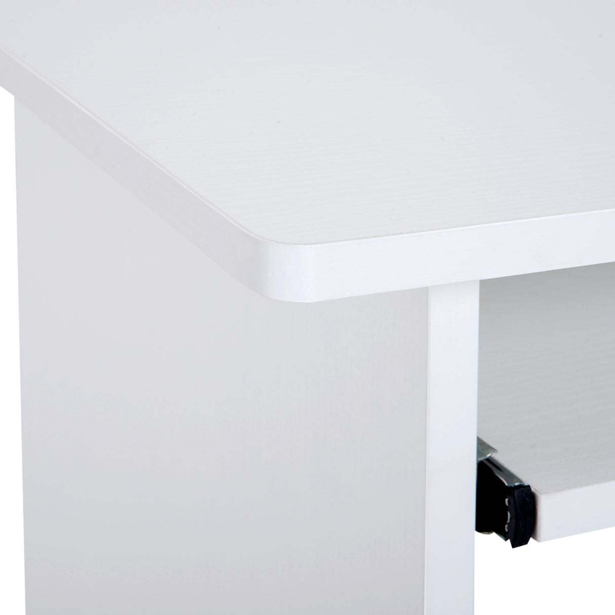 easycomfort easycomfort scrivania per computer porta pc moderna salvaspazio scrivania da uffcio con ripiano per cpu e mensola tastiera estraibile in legno 80x45x75cm bianco