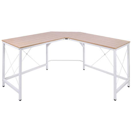 easycomfort easycomfort scrivania angolo spaziosa in legno e metallo rovere e bianco ean 8054144134208