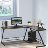 easycomfort easycomfort scrivania angolare reversibile per computer e pc in stile industriale per ufficio o camera in legno 155x115x91 5cm ean 8055776912721