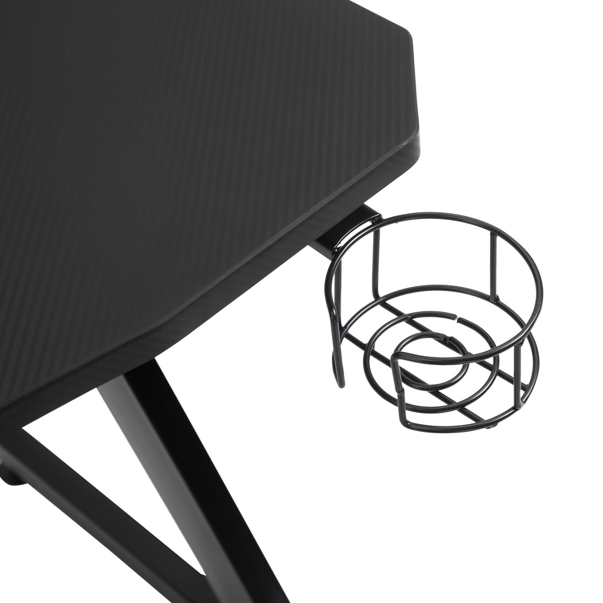 easycomfort easycomfort scrivania gaming con passacavi portabicchieri e gancio per cuffie nera ean 8054144130828