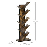 easycomfort easycomfort scaffale libreria design scaffale in legno ad albero in stile industriale con 10 ripiani color legno ean 8054111846301
