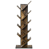 easycomfort easycomfort scaffale libreria design scaffale in legno ad albero in stile industriale con 10 ripiani color legno ean 8054111846301