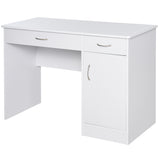 easycomfort easycomfort scrivania moderna per pc e computer con 2 cassetti e 1 armadietto scrivania con libreria salvaspazio per ufficio o camera in legno bianco ean 8054111847667