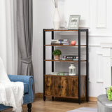 easycomfort easycomfort libreria moderna stile industriale 3 mensole e armadietto casa e ufficio ean 8054144132426