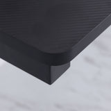 easycomfort easycomfort scrivania gaming moderna per camera o ufficio con 2 fori passacavi 120x60x73cm nero