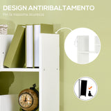 easycomfort easycomfort libreria moderna a 6 livelli con 11 scaffali aperti per studio e soggiorno 61x23x162 6 cm bianco