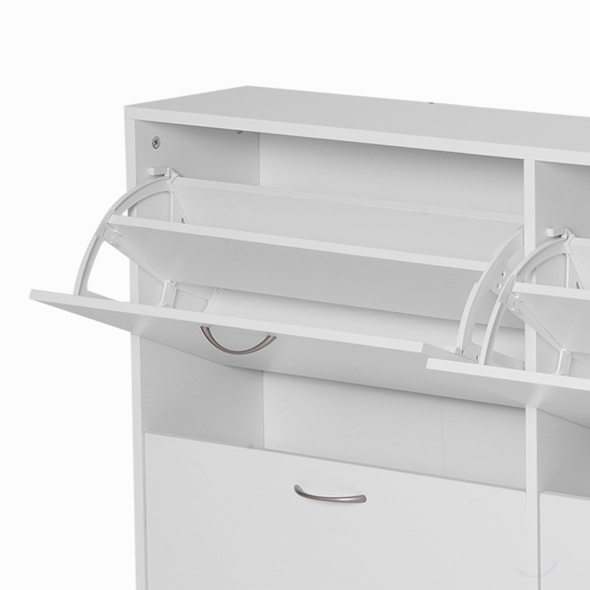 easycomfort easycomfort scarpiera salvaspazio in legno per camera e ingresso capacita 24 scarpe 120x24x81cm bianco ean 8054111844864