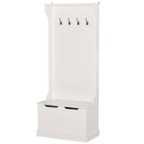 easycomfort easycomfort appendiabiti con panca contenitore in mdf per casa e ingresso max 100kg 71 5 x 39 5 x 170cm bianco ean 8054144139944